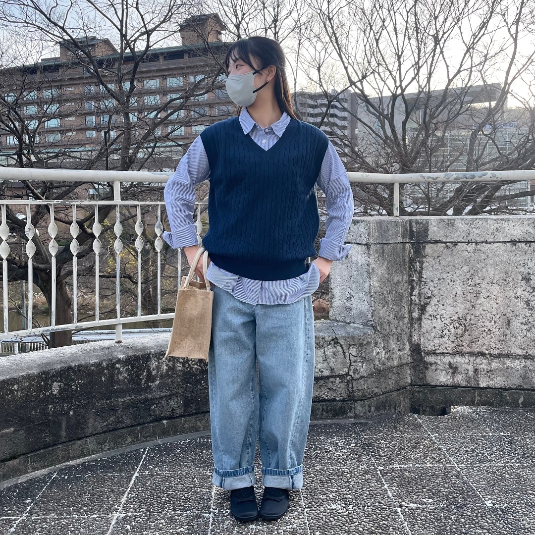 宝塚阪急】重ねるだけで、即おしゃれ♪ケーブル柄ベストのご紹介